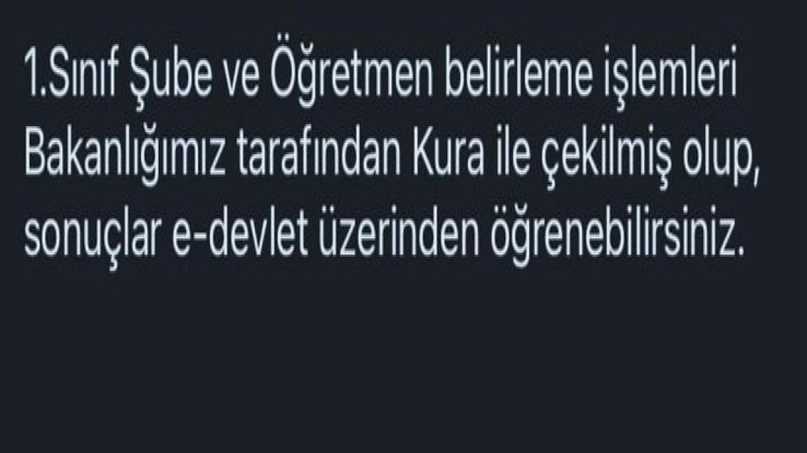 OKULUMUZ BİRİNCİ SINIFLAR ÖĞRETMEN DAĞILIMI